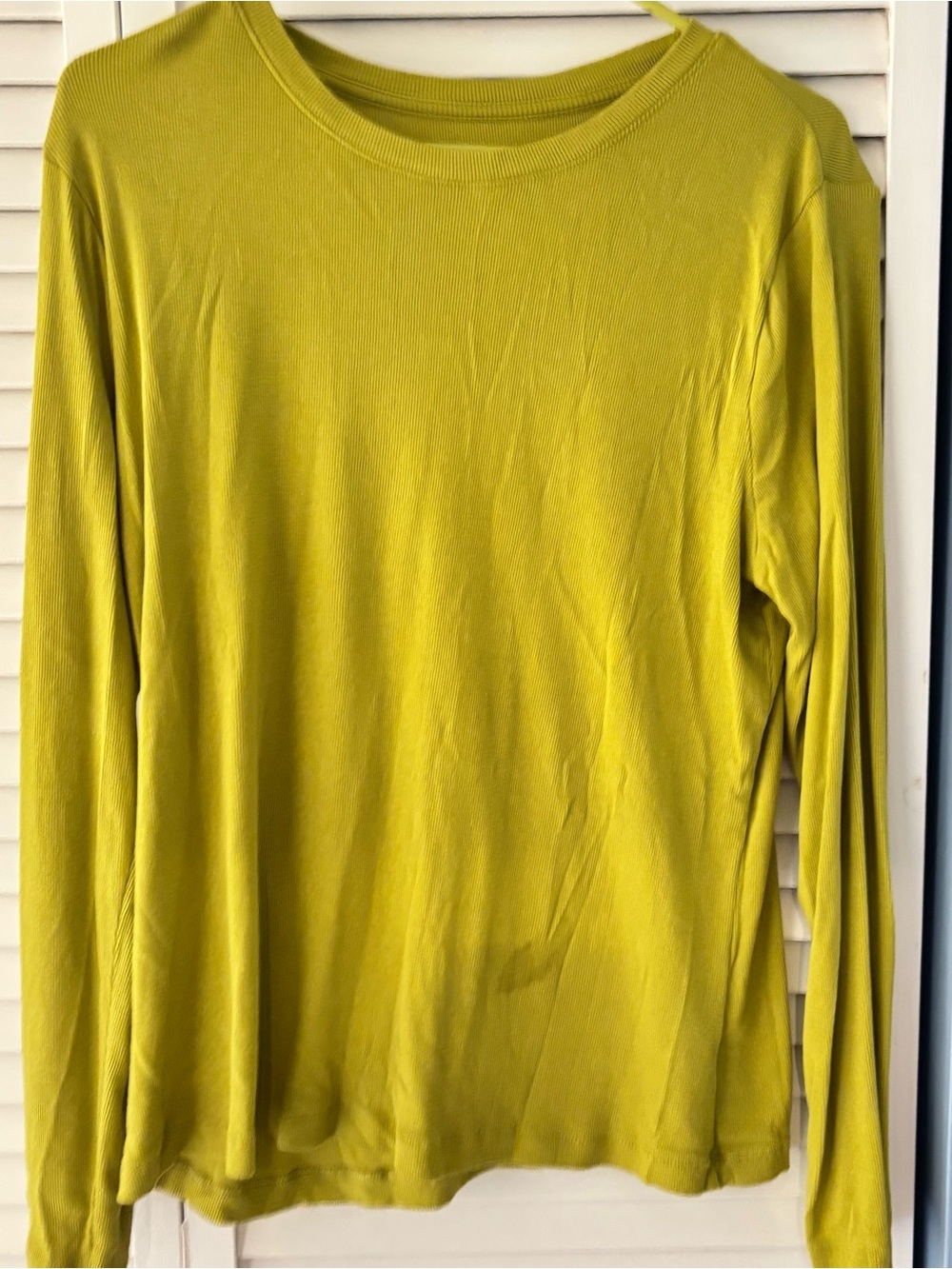 Lightweight Long Sleeve Top in Chartreuse